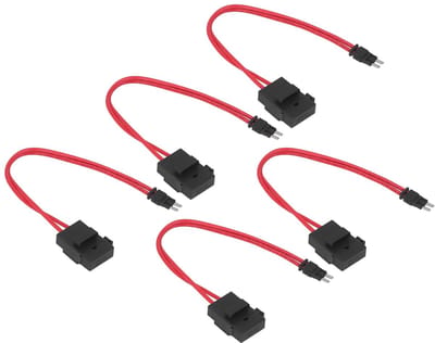 Dailygoods - Mini Fusehouder voor Auto - 20A met Verlengd Draad - Eenvoudige Installatie in Krappe Ruimtes - Betrouwbare Verbinding - Geschikt voor Di...