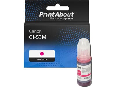 PrintAbout huismerk Inktcartridge GI-53M Magenta Geschikt voor Canon