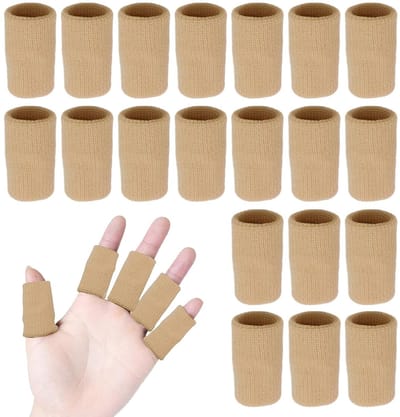 Set van 20 Elastische Vingerbeschermers voor Handen, Vingerbeschermers voor Sport, Stretch Vingerbanden voor Basketbal en Volleybal