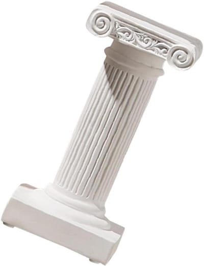 Romeinse Zuil Decoratie - Mini Pilaar Ornament - Bruiloft Tafeldecoratie - Gedetailleerd Engel Design - 155 x 75 cm - Wit