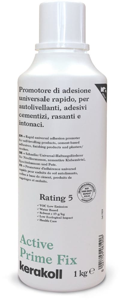 Kerakoll Active Prime Primer - Voorstrijk voor Muur & Vloer - Hechtingsverbeteraar 1KG - Tegelvoorstrijk - Meest universele voorstrijk op de markt - Hechting