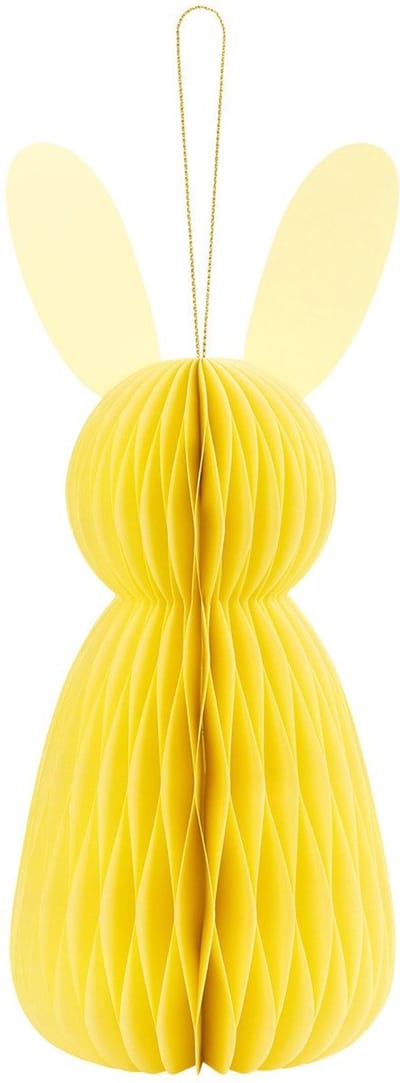 PartyDeco - Honeycomb bunny geel (30 cm)