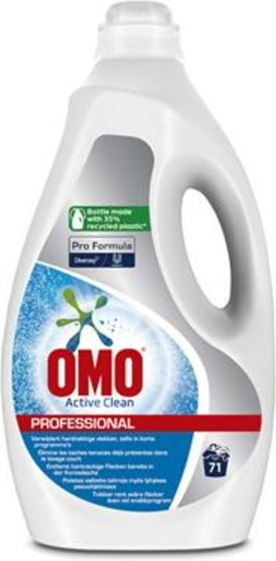 Omo Professional Vloeibaar Wasmiddel Witte Was Active Clean - 71 Wasbeurten Pro Formula - 5 liter