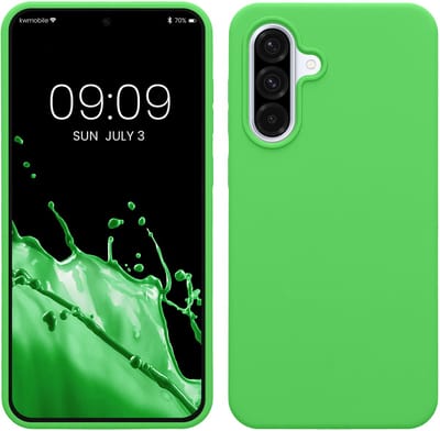 kwmobile telefoonhoesje geschikt voor Samsung Galaxy A36 5G - Hoesje met siliconen coating - Smartphone case in limoengroen
