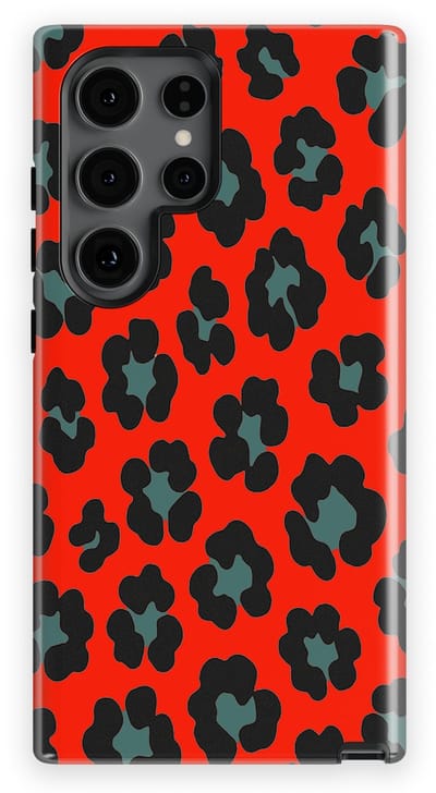 DripCase Luipaard Hoesje Samsung Galaxy S24 Ultra | Backcover met Mag | Hoesje met Dierenprint Samsung Galaxy S24 Ultra Jungle Blaze