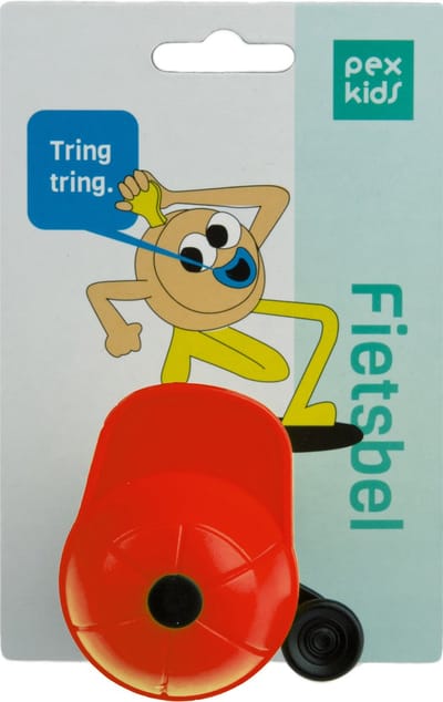 Fietsbel PexKids Pietje met gele of rode pet