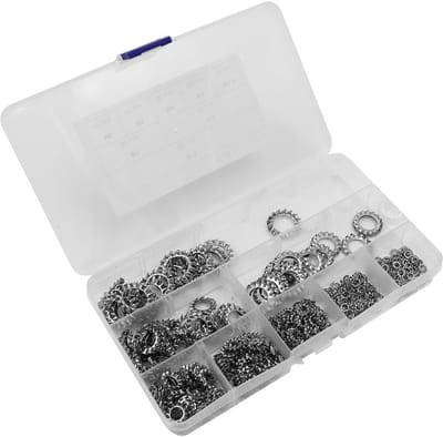 Dailygoods- Borgringen 300 Stuks - Roestvrij Staal 304 - Zaagtandontwerp - Sluitingen Sieraden Maken - Assortiment - Stootvaste Sluitringen - Geschikt voor Machines en Auto's
