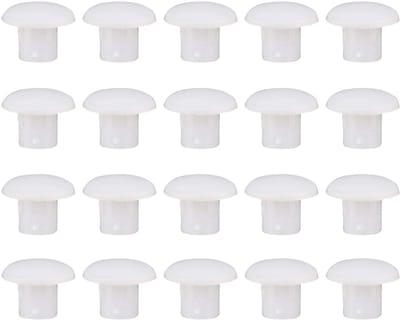 Dailygoods- Afdekkappen 250 stuks - Kunststof - Blindkappen - Gatgrootte 5 mm - Hoge weerstand - Lange levensduur - Ribbelstructuur voor grip - Gatdoppen