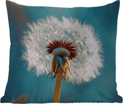 Tuinkussen - Paardenbloem - Natuur - Bloemen - Blauw - 40x40 cm - Weerbestendig