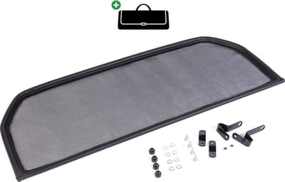 Windscherm Fiat Barchetta | 1995-2005 | incl. luxe opbergtas | Zwart