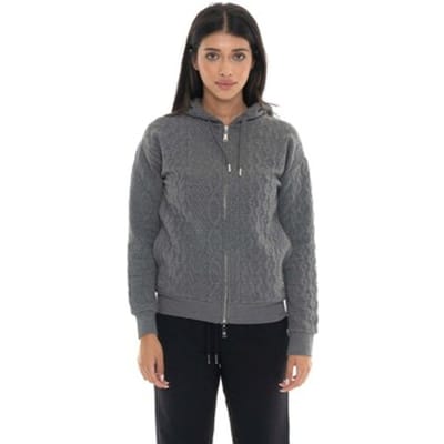Capuchon sweaters Leone 1947 Woman Hoody Full Zip Braid