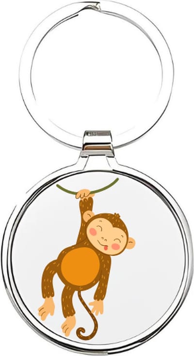 Akyol - Apen Sleutelhanger - aap - Dierenliefhebbers - Monkey - sleutelhanger van een aap - chimpansee - gorilla - jungle - cadeau voor dierenliefhebbers - aapje - maki - dierentuin - dieren - dierentuindieren - 4 x 7,5 CM