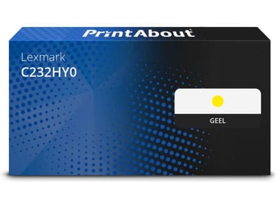 PrintAbout huismerk Toner C232HY0 Geel Geschikt voor Lexmark
