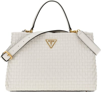 GUESS Handtas Schoudertas Lisbet Woven Handbag Stone Crème