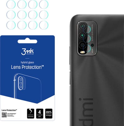 3MK Serie - Lensbescherming - Xiaomi Redmi 9T - 4 Stuks - Beschermglas