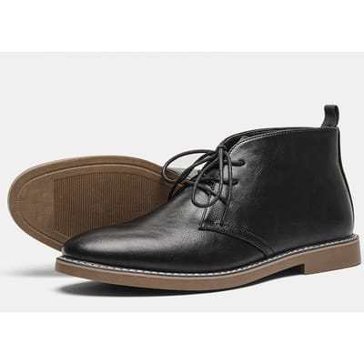 Nieuwe Stijl Retro Heren Enkellaarzen Plus Woestijnlaarzen Comfortabele Leren Laarzen Voor Mannen 40 black