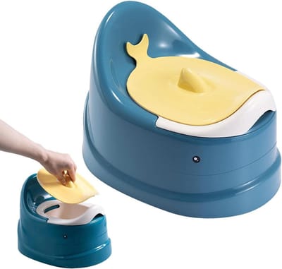 Peuter Toiletbril - Zindelijkheidstrainer - Zindelijkheidstraining - Stabiel Walvisontwerp - 30x23.5x21.5cm - Blauw