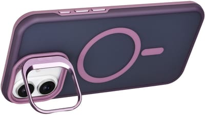 TUNIQ Back cover voor iPhone 16 Plus - MagSafe - Met Camerastand - Paars