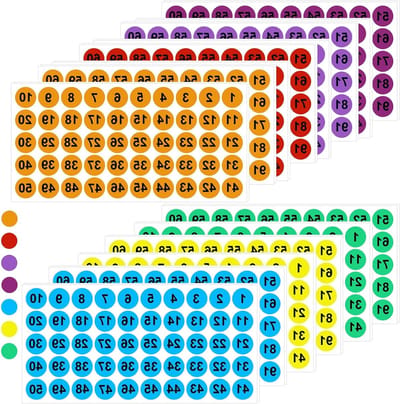 28 Bladen Nummer Stickers 1-100, Kleine Ronde Zelfklevende Stickers voor Opslagdozen, Lockers en Schoolgebruik, 25mm Sequentiële Nummer Labels in 7 Kleuren