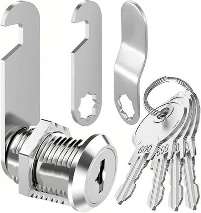 Cilinderslot - Meubelslot Deurslot - Kasten Beveiligen - Gelijk sluitend - 30 mm - Zilver