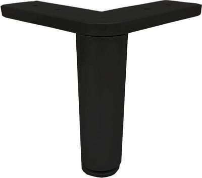 FLE - Stalen meubelpoot zwart rond ø 13 cm en hoogte 12 cm