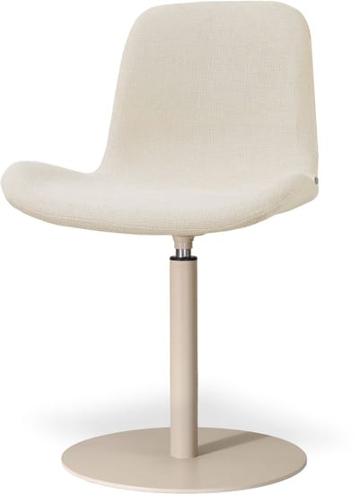 Nolon Niva-Fé Draaibare Tulp Eetkamerstoel Cottonbeige - Beige Onderstel - Comfortabel - Stoffen