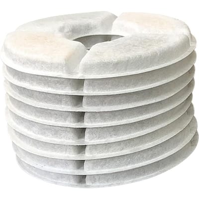 Kattenwaterfonteinfilter Actieve koolstofharsfilter Vervanging Ronde waterdispenser voor huisdieren 8pcs wit