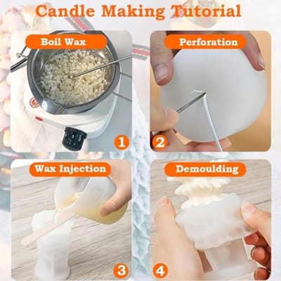 DIY Kaarsen Maken Set - Siliconen Kaarsvormen voor Aromatherapie & Kerstdecoratie