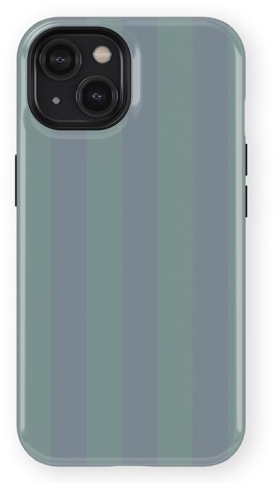 DripCase Gestreept Hoesje geschikt voor iPhone 14 | Backcover met Mag | Stripes Motief | Trendy Case geschikt voor iPhone 14 met Strepen Blue Mojito