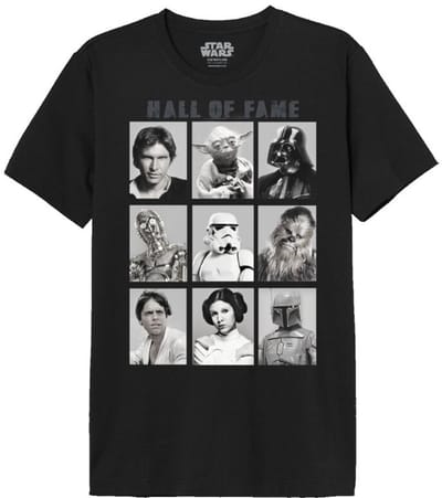 Star Wars - Disney T-shirt - Hall Of Fame 1977 - S tot XXL - voor Mannen - zwart