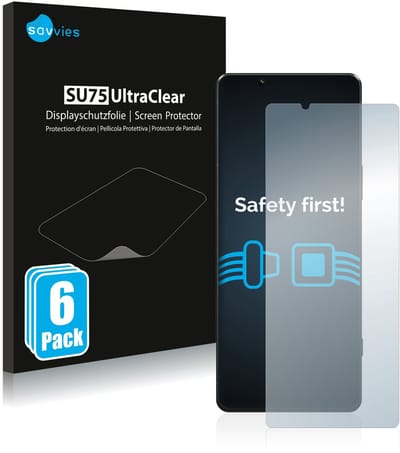 Savvies - Screenprotector voor Sony Xperia 5 IV - Folie Beschermfolie transparant 6 Stuks