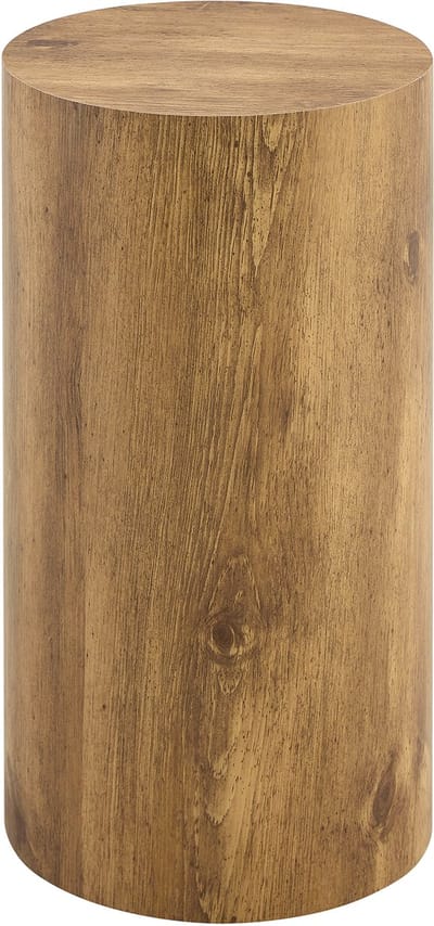 Moderne Ronde Bijzettafel van MDF met Houtlook - 30 cm Diameter - Waterafstotend en Stabiel - Minimalistisch Design - Couchtafel Salontafel