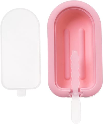 VHV - IJsvorm - voedselveilige siliconen vierkante vorm 1 stuks - met deksel, makkelijk lossen, morsvrij vullen - voor ijsjes, desserts en zomerse drankjes