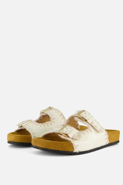 Aqa Slippers beige Textiel - Maat 36