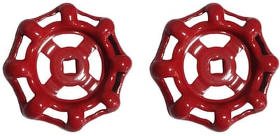 2 stuks ventiel handwiel, ventiel afsluitventiel kraan waterpijp ventiel bovendeel greep, 6x6mm (rood)
