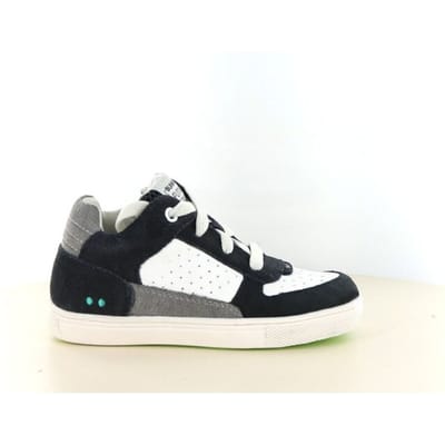 BunniesJR 226216-420 Jongens Lage Sneakers - Blauw - Leer - Veters