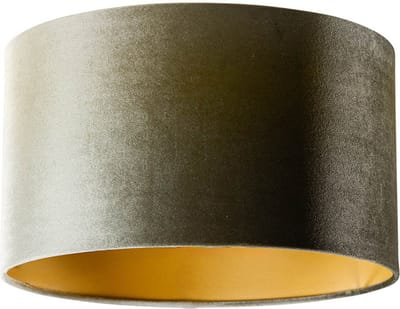 QAZQA cilinder velours - Klassieke Lampenkap - Ø 35 cm - Groen -