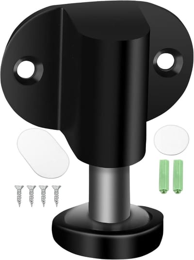 Deurstopper Magnetisch - Vloerstopper Deur - Deuren Open Houden - Installatie Zonder Boren - 6.3 x 4.9 cm - Zwart