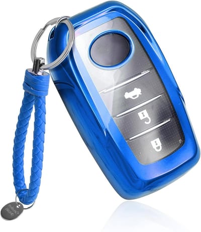Compatibele Sleutelhoes voor Toyota C-HR 2024 en Yaris Cross 2020-2024, TPU Silica Gel, Bescherming, Sleutelhanger Accessoires, Blauw