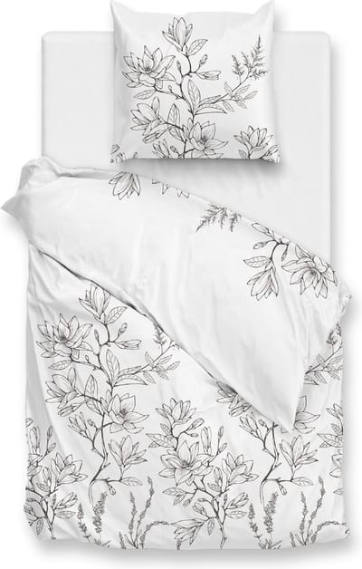 Zohome Judy Dekbedovertrek - Eenpersoons - Katoensatijn - 140x200-220cm - Wit