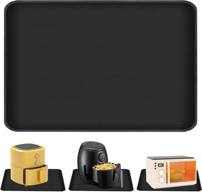 Hittebestendige en Vuurvaste Mat - 60 x 40 cm voor Werkbladbescherming, Antislip en Waterdicht Silicone voor Magnetron, Airfryer en Koffiemaker