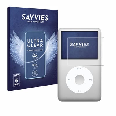 Savvies - Screenprotector voor iPod classic Gen 5-7 - Folie Beschermfolie transparant 6 Stuks
