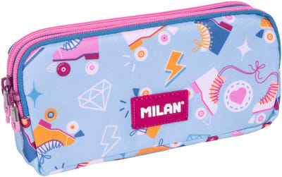 Milan Etui Met 3 Ritsen Voor Pennen 2 Speciale Serie Blauw Man