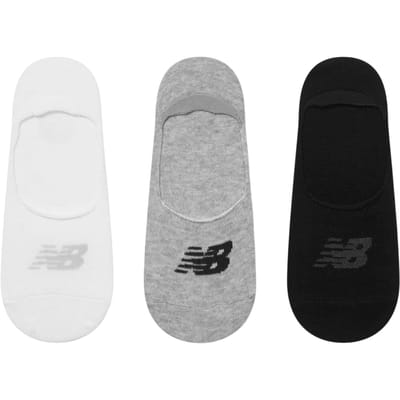 New Balance No-Show Sokken voor volwassenen (pak van 3) (Wit, Groen, Zwart)