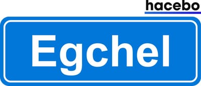Hacebo - Plaatsnaam Sticker - 29x10 CM - Egchel sticker - Verkeersborden sticker - grappige cadeaus - Egchel