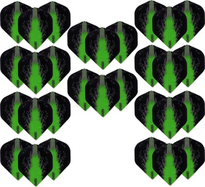 Darts Set - High Impact – 10 sets (30 stuks) – darts flights – Best Getest - Groen