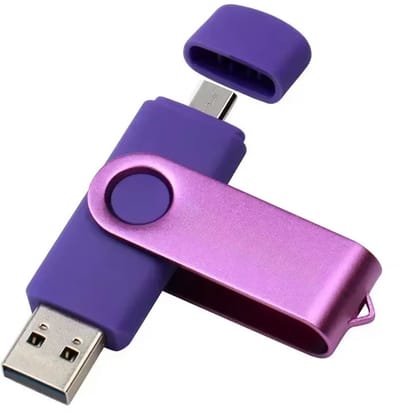 3-in-1 USB Stick 128GB – OTG Pen Drive Micro USB, Type-C & USB 3.0, Draaibare Flash Drive, Echte Capaciteit Memory Stick, Geschikt voor Smartphone, Tablet & PC-PAARS