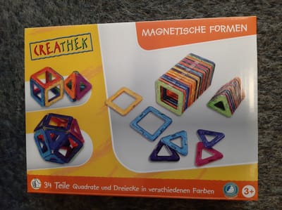 Creathek magnetisch speelgoed vormen - 34-delige set voor kinderen.