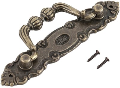 Dailygoody - Retro Deurknop - Vintage Hout - 4 Packs - Bronzen Handgrepen - Voor Kasten en Lades - Unieke Hardware