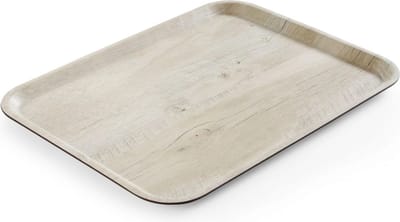 HENDI Stijlvol dienblad met houtnerf dessin – licht hout – 370x530 mm – kras- en vlekbestendig